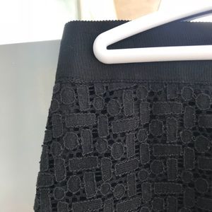 Limited Black Overlay Pencil Skirt